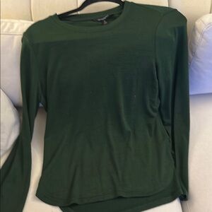 Banana Republic Fitted Green Long Sleeve T-Shirt